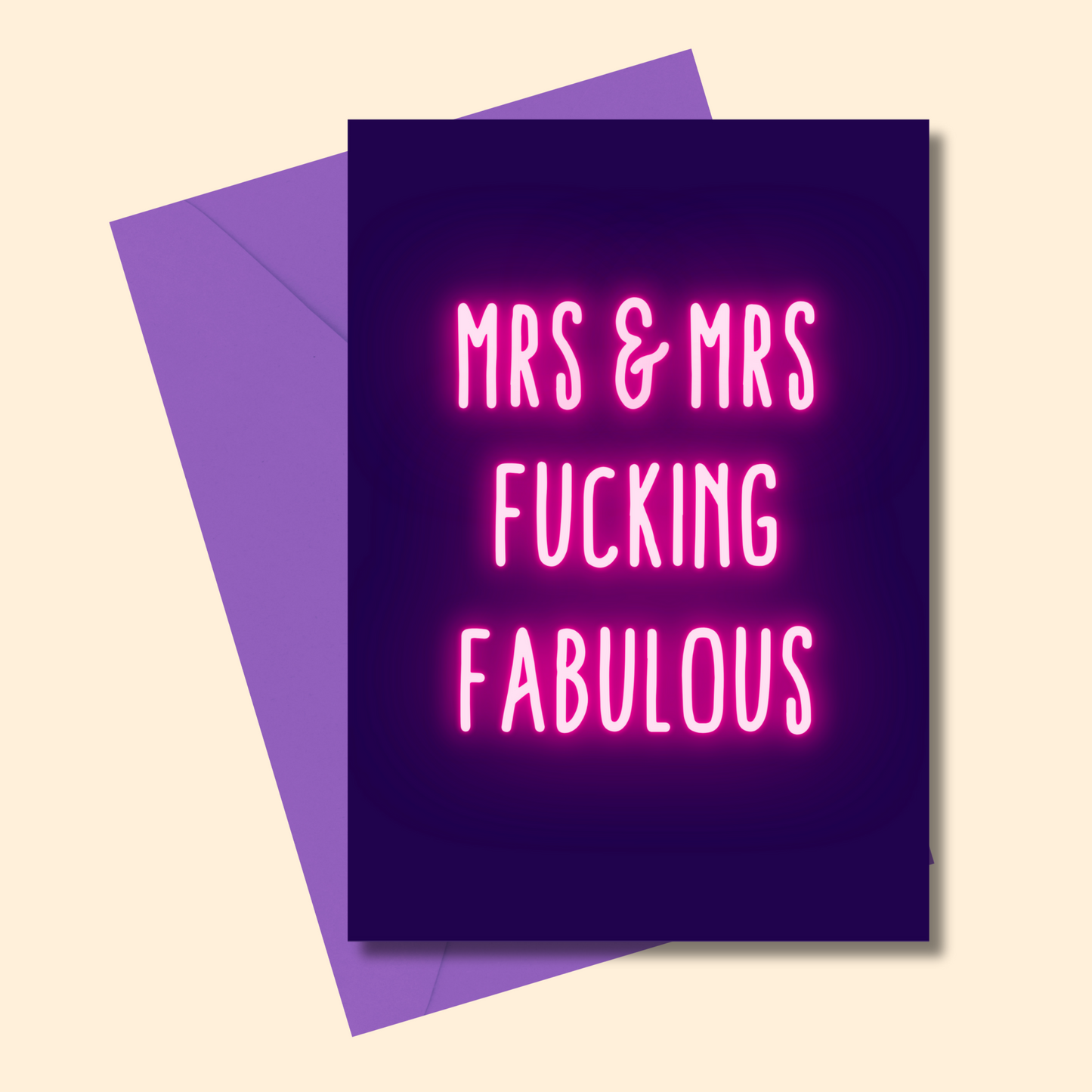Mrs & Mrs F*cking Fabulous greetings card π³οΈβπ
