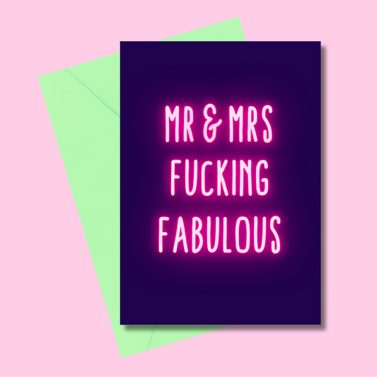 Mr & Mrs F*cking Fabulous (5x7” print/card)