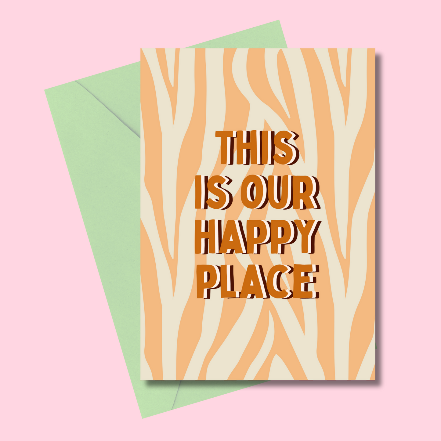 This is our happy place greetings card