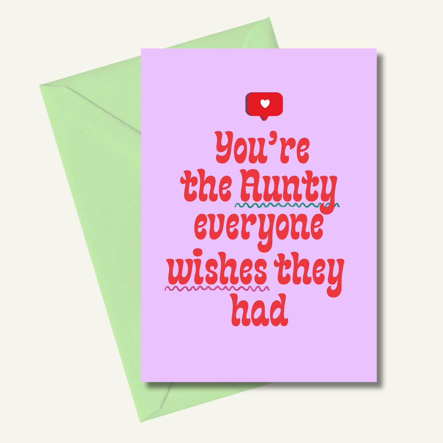 Best aunty ever greetings card