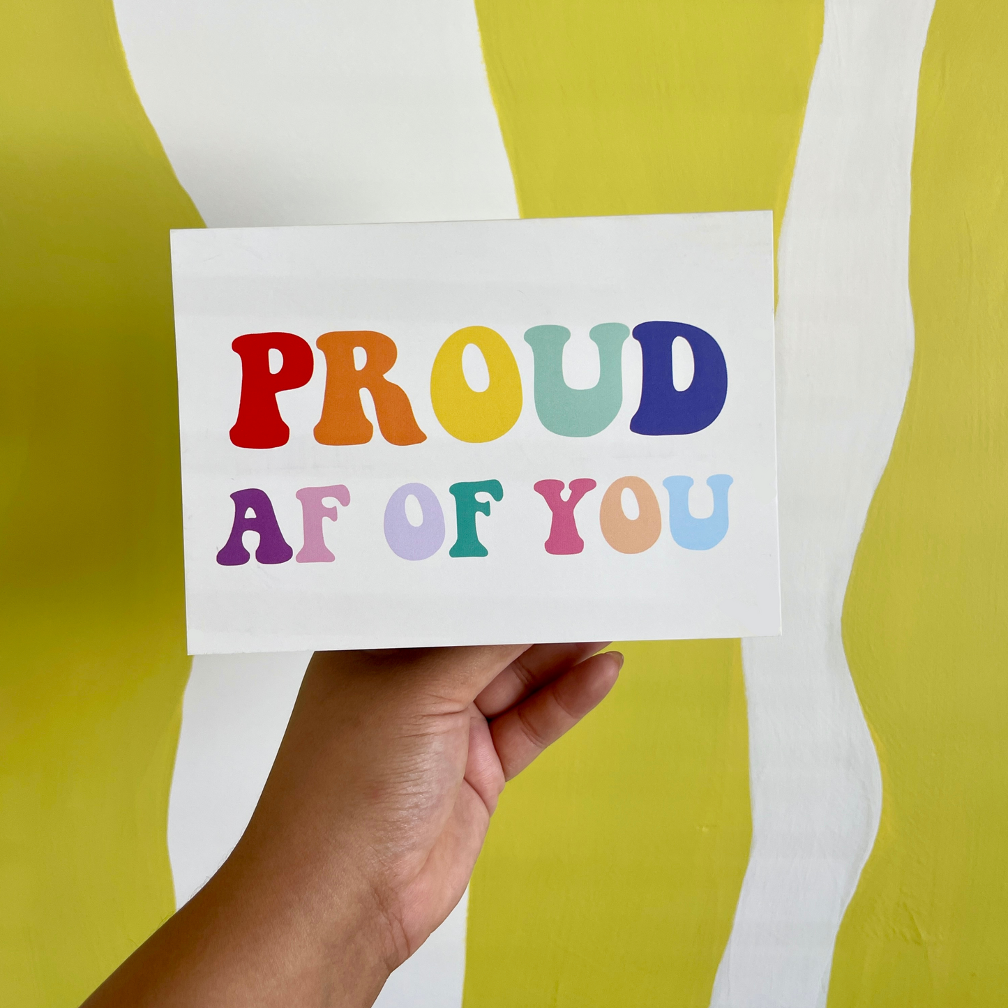 Proud AF of you greetings card 🏳️🌈