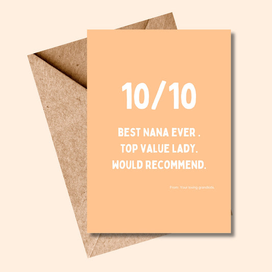 10/10 Nana (5x7” print/card) - Utter tutt