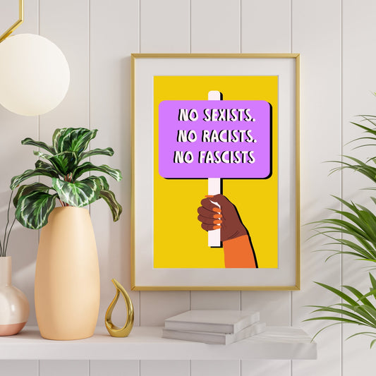 No sexists, No Racists , No Fascists - Utter Tutt