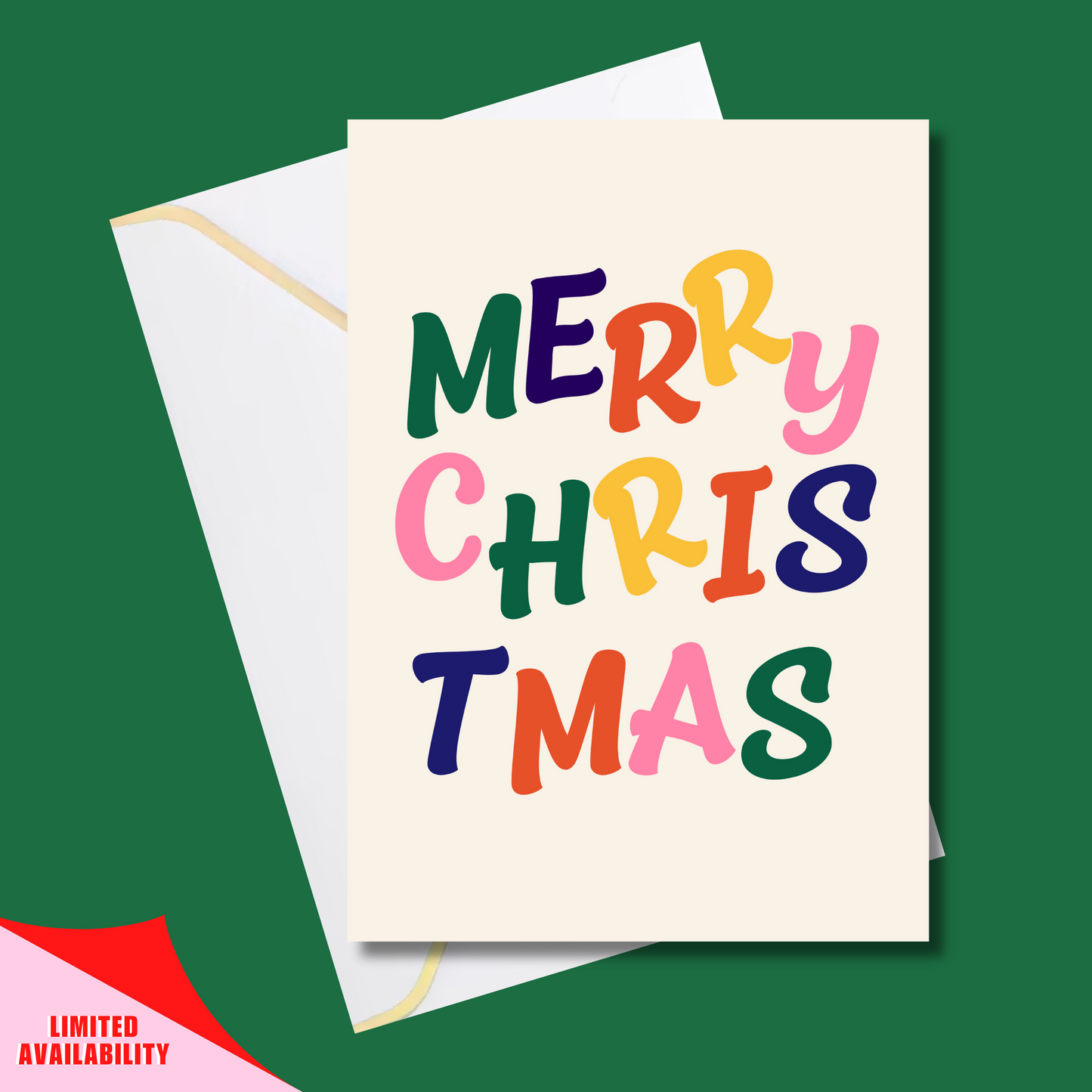 Christmas card rainbow bundle -  (5x7” print/card)