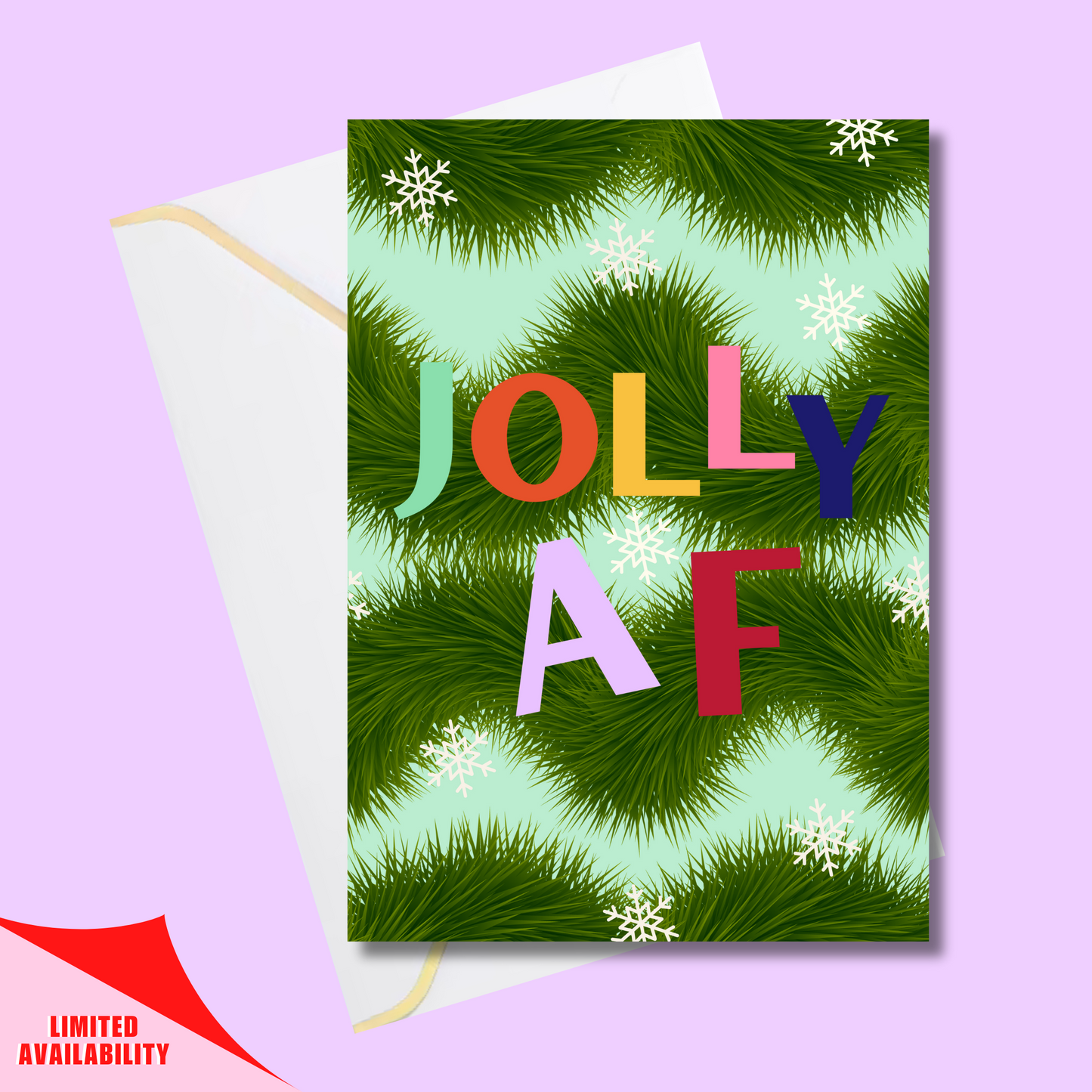 Christmas card rainbow bundle -  (5x7” print/card)