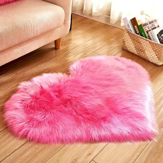Fluffy AF - heart shaped rug
