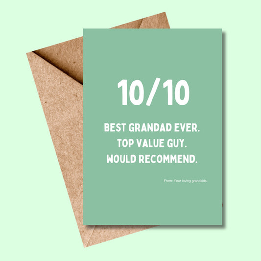 10/10 Grandad (5x7” print/card) - Utter tutt