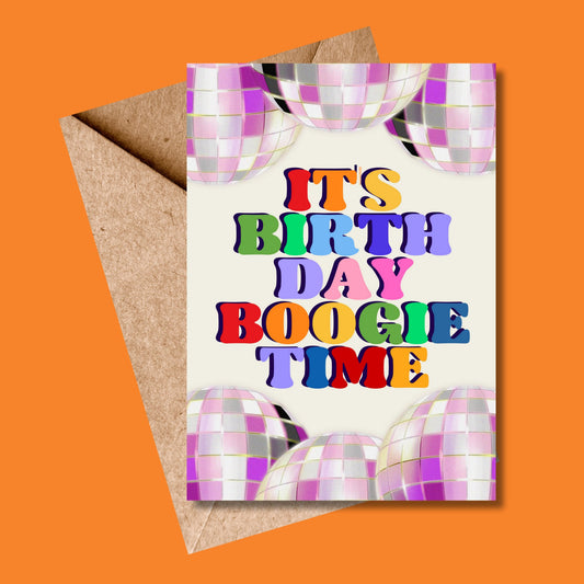 Birthday boogie time (5x7” print/card) - Utter tutt
