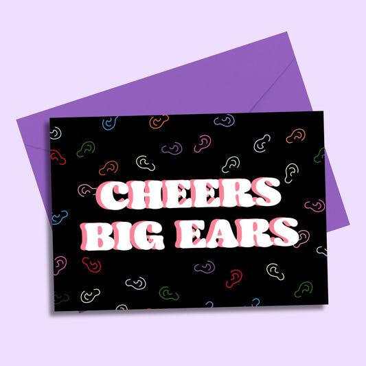 Cheers Big Ears (5x7” print/card) - Utter tutt